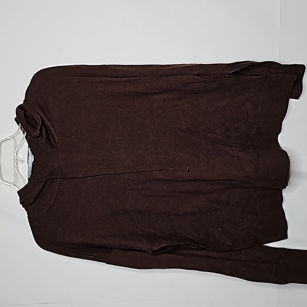 Cashmere Blend brown super soft pull over hooded hoodie sz Medium